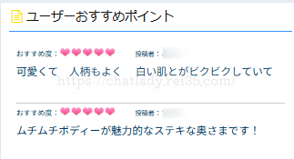 マダムライブのレビュー欄