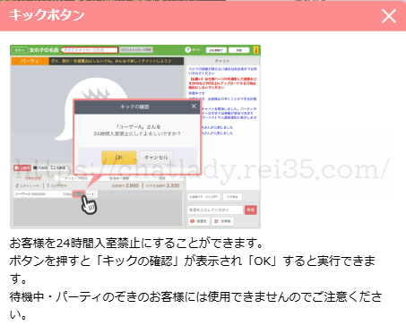 FANZAチャットレディのキック機能の写真