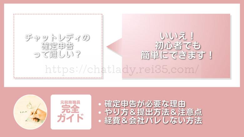 チャットレディの確定申告のやり方を解説した記事のサムネイル