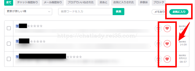 お気に入り登録の機能の写真