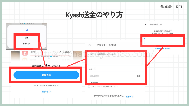 Kyashの登録方法