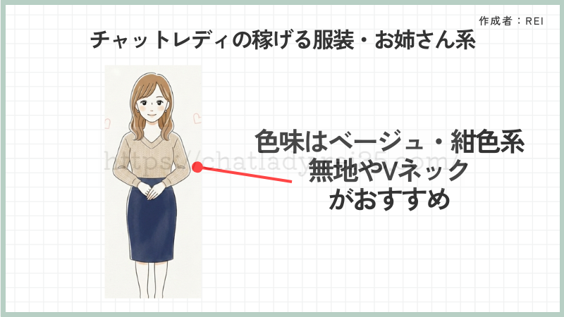 チャットレディの服装お姉さん系